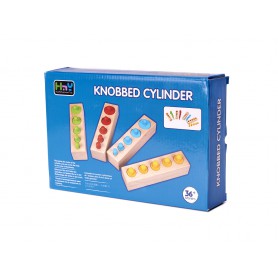 Oem - Set Cilindri Montessori lemn , multicolor 20 elemete - Jucării educative - IK493