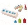 Oem - Set Cilindri Montessori lemn , multicolor 20 elemete - Jucării educative - IK493
