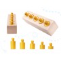 Oem - Set Cilindri Montessori lemn , multicolor 20 elemete - Jucării educative - IK493