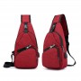 Oem - Geanta crossbody, umar sau piept cu port de incarcare USB rosu - Genti - TZ839