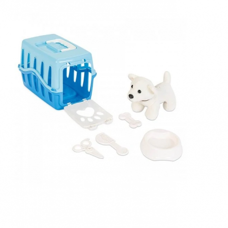 Pilsan - Set de joaca Pilsan Primul meu animal de companie cu cusca si accesorii, albastru - Jucarii interior - TZ846
