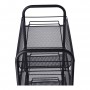 Oem - Raft multifunctional din metal, pe roti cu patru nivele, negru - Alte accesorii pentru casă - TZ849