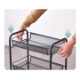Oem - Raft multifunctional din metal, pe roti cu patru nivele, negru - Alte accesorii pentru casă - TZ849