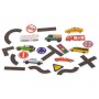 Oem - Set 23 piese de puzzle cu masini si strada din spuma, jucarie de baie - Jucării educative - IK496