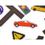 Oem - Set 23 piese de puzzle cu masini si strada din spuma, jucarie de baie - Jucării educative - IK496