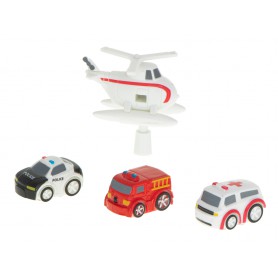 Oem - Pista de curse cu obstacole, 3 masinute si helicopter, interactiva, din plastic, Multicolor, 32 x 32 x 24 cm - Jucării ...