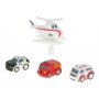 Oem - Pista de curse cu obstacole, 3 masinute si helicopter, interactiva, din plastic, Multicolor, 32 x 32 x 24 cm - Jucării ...