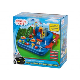 Oem - Pista de curse cu obstacole, 3 masinute si helicopter, interactiva, din plastic, Multicolor, 32 x 32 x 24 cm - Jucării ...