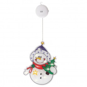 Oem - Figurina Om de zapada, decor fereastra, lumina LED alb cald, aplicare cu ventuza - Lumini Crăciun - IK530