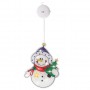 Oem - Figurina Om de zapada, decor fereastra, lumina LED alb cald, aplicare cu ventuza - Lumini Crăciun - IK530