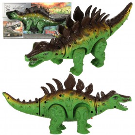 Oem - Dinozaur Triceratops electric cu baterii, lumini si sunete, miscari realiste, verde - Jucării interior - IK527