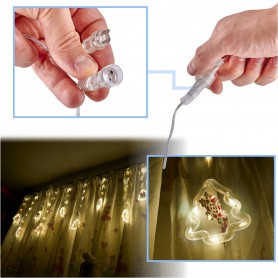 Oem - Instalatie pentru Craciun model brad, perdea luminoasa cu LED 3M 10 Becuri - Lumini Crăciun - IK523