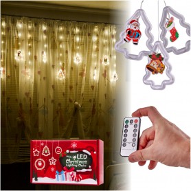 Oem - Instalatie pentru Craciun model brad, perdea luminoasa cu LED 3M 10 Becuri - Lumini Crăciun - IK523
