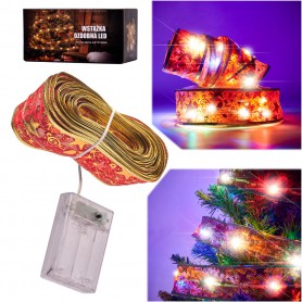 Oem - Installation, strip for Christmas tree, 10 m, red-gold - Interior and exterior lights - IK516
