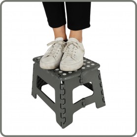 Oem - Scaun, inaltator pliabil, din plastic, gri inchis - Alte accesorii pentru casă - IK525