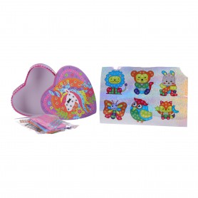 Oem - Set creativ de decorat cutie de bijuterii in forma de inimioara, 21cm x 6cm x 18cm - Bijuterii si accesorii copii - TZ9...