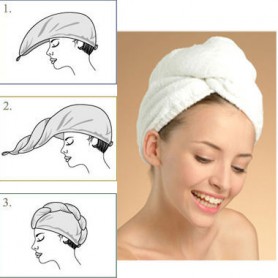 Oem - Prosop turban pentru uscarea parului, mov - Alte accesorii - IK582
