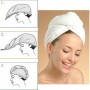 Oem - Prosop turban pentru uscarea parului, mov - Alte accesorii - IK582
