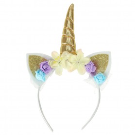 Oem - Costum carnaval Unicorn 2 piese, bentita si fustita - Copii - IK592