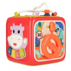Oem - Cub educativ senzorial, sortator interactiv de blocuri pentru bebelusi - Jucării educative - IK597