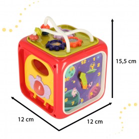 Oem - Cub educativ senzorial, sortator interactiv de blocuri pentru bebelusi - Jucării educative - IK597