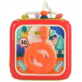 Oem - Cub educativ senzorial, sortator interactiv de blocuri pentru bebelusi - Jucării educative - IK597