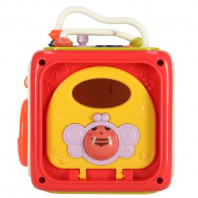 Oem - Cub educativ senzorial, sortator interactiv de blocuri pentru bebelusi - Jucării educative - IK597