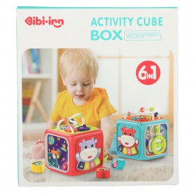 Oem - Cub educativ senzorial, sortator interactiv de blocuri pentru bebelusi - Jucării educative - IK597