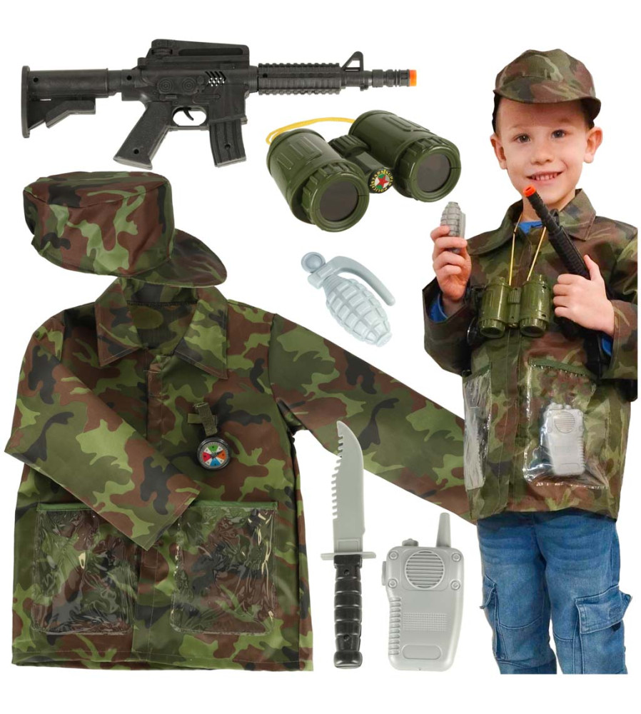 Costum de carnaval Soldat cu Accesorii 3-8 ani 90/130