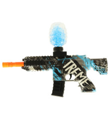 Pistol cu ​​bile de gel, alimentat cu baterie, USB, 550 bucati de bile, 7-8 mm, albastru