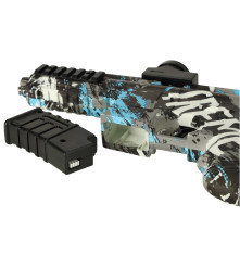 Pistol cu ​​bile de gel, alimentat cu baterie, USB, 550 bucati de bile, 7-8 mm, albastru