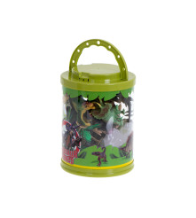 Set 7 figurine dinosauri cu covoras din folie si accesorii