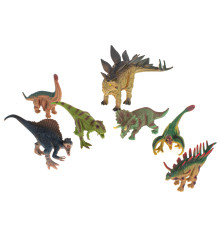 Set 7 figurine dinosauri cu covoras din folie si accesorii