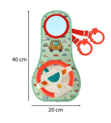 Jucarie interactiva bebelusi - Volan cu activitati multiple, multicolor