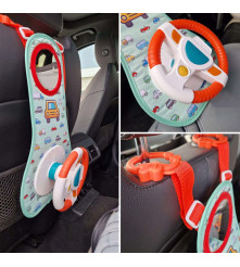 Jucarie interactiva bebelusi - Volan cu activitati multiple, multicolor