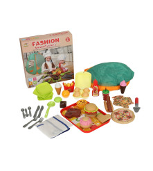 Set cort de camping cu accesorii pentru copii, plastic, 75 cm x 75 cm x 89 cm, portocaliu turcoaz