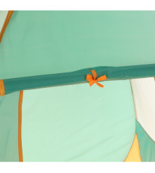 Set cort de camping cu accesorii pentru copii, plastic, 75 cm x 75 cm x 89 cm, portocaliu turcoaz
