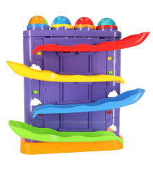 Jucarie educativa tobogan cu bile si ciocan