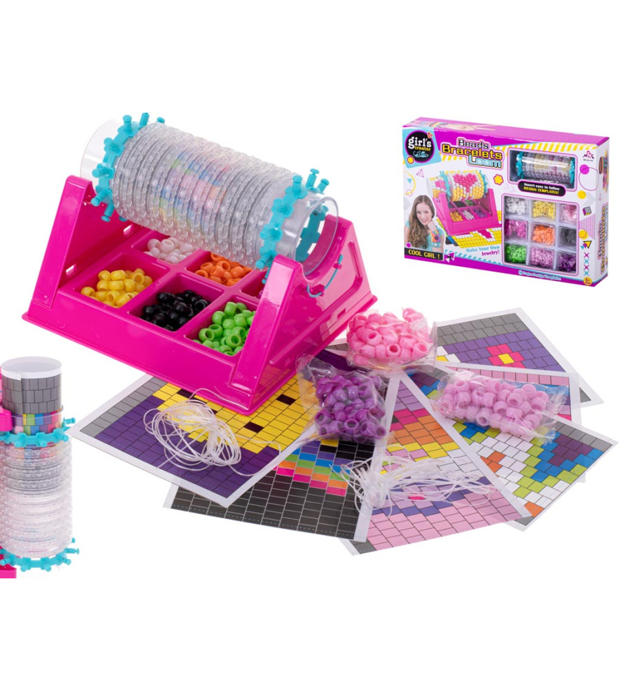 Set creativ de margele cu accesorii pentru confectionarea bratarilor