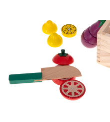 Set legume de feliat din lemn, cu magnet, in cutie