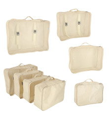Set 8 Organizatoare De Calatorie Pentru Valiza Sau Pentru Dulap Si Garderoba, beige