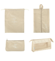 Set 8 Organizatoare De Calatorie Pentru Valiza Sau Pentru Dulap Si Garderoba, beige