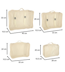 Set 8 Organizatoare De Calatorie Pentru Valiza Sau Pentru Dulap Si Garderoba, beige