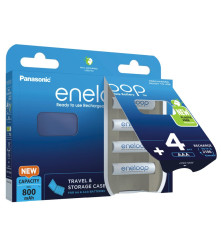 Set 4 baterii reîncărcabile Panasonic Eneloop R6/AA Ni-MH 2000mAh BK-3MCDEC4BE (blister + cutie)