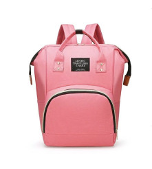 Rucsac multifunctional pentru mamici si bebelusi, marime universala 44 x 26 x 17 cm Roz