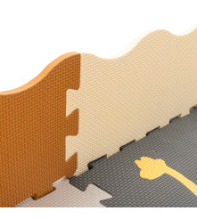 Covoras puzzle din spuma pentru copii cu dinozauri, 36 piese, 143cm X 143cm X1cm
