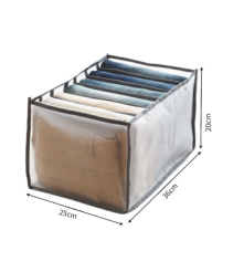 Organizator De Dulap Sau Sertar Cu 7 Compartimente Pentru blugi, alb