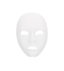 Masca mime din plastic pentru carnaval, Halloween sau bal mascat, alb