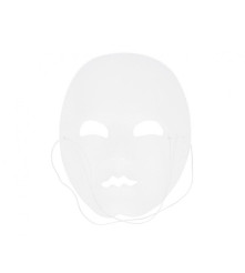 Masca mime din plastic pentru carnaval, Halloween sau bal mascat, alb