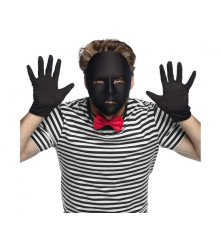 Masca Mime Din Plastic Pentru Carnaval, Haloween Sau Bal Mascat, negru